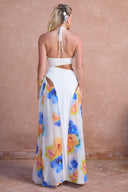 a woman in a white dress