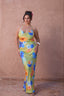 a woman in a dress