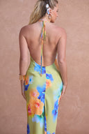 a woman in a dress