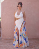 Subtle Aura - Halter Maxi Dress
