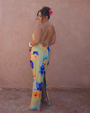 Hibiscus - Floral Halter Maxi Dress