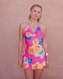 Hibiscus Bloom - Hot Pink Mini Dress